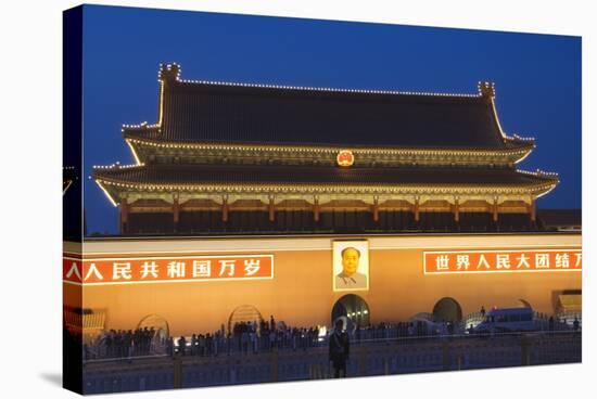 Gate of Heavenly Peace and Portrait of Mao Zhe Dong, Tiananmen Square, Beijing, China, Asia-Christian Kober-Stretched Canvas