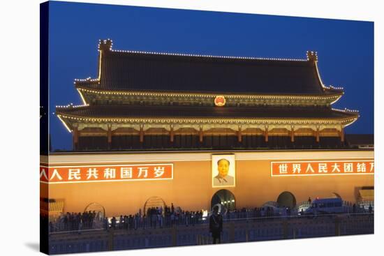 Gate of Heavenly Peace and Portrait of Mao Zhe Dong, Tiananmen Square, Beijing, China, Asia-Christian Kober-Stretched Canvas