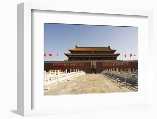 Gate of Heavenly Peace and Portrait of Mao Zhe Dong, Tiananmen Square, Beijing, China, Asia-Christian Kober-Framed Photographic Print