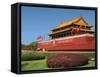 Gate of Heavenly Peace Gardens, the Forbidden City, Beijing, China-Miva Stock-Framed Stretched Canvas