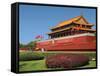 Gate of Heavenly Peace Gardens, the Forbidden City, Beijing, China-Miva Stock-Framed Stretched Canvas