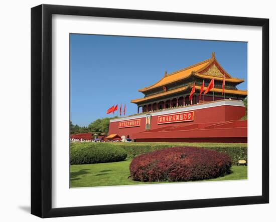 Gate of Heavenly Peace Gardens, the Forbidden City, Beijing, China-Miva Stock-Framed Premium Photographic Print