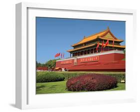 Gate of Heavenly Peace Gardens, the Forbidden City, Beijing, China-Miva Stock-Framed Premium Photographic Print