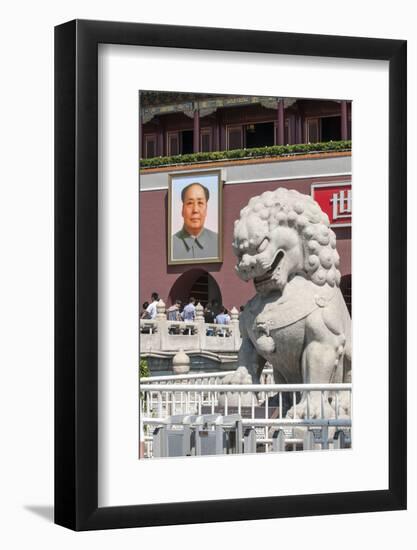 Gate of Heavenly Peace into the Forbidden City Tiananmen Square, Beijing China-Michael DeFreitas-Framed Photographic Print