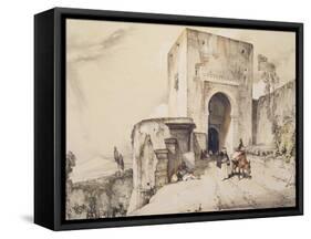 Gate of Justice (Puerta De Justitia), from 'Sketches and Drawings of the Alhambra', 1835-John Frederick Lewis-Framed Stretched Canvas