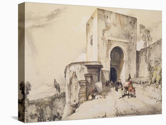 Gate of Justice (Puerta De Justitia), from 'Sketches and Drawings of the Alhambra', 1835-John Frederick Lewis-Stretched Canvas