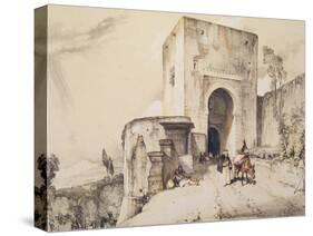 Gate of Justice (Puerta De Justitia), from 'Sketches and Drawings of the Alhambra', 1835-John Frederick Lewis-Stretched Canvas
