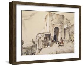 Gate of Justice (Puerta De Justitia), from 'Sketches and Drawings of the Alhambra', 1835-John Frederick Lewis-Framed Giclee Print