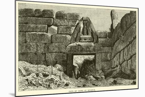 Gate of Lions at Mycenae-null-Mounted Giclee Print