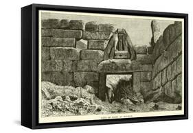 Gate of Lions at Mycenae-null-Framed Stretched Canvas