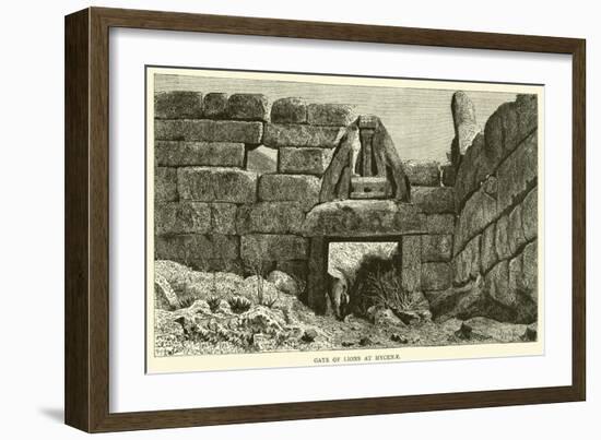 Gate of Lions at Mycenae-null-Framed Giclee Print