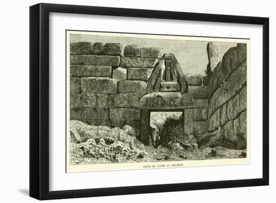 Gate of Lions at Mycenae-null-Framed Giclee Print