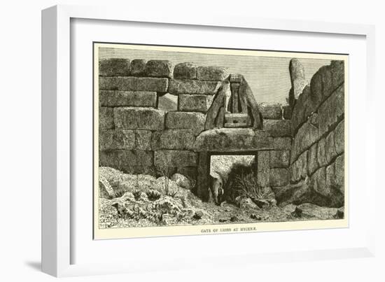 Gate of Lions at Mycenae-null-Framed Giclee Print