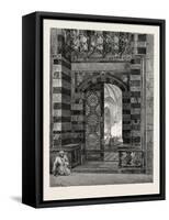 Gate of Pottage at the Mosque of El-Azhar, Egypt, 1879-null-Framed Stretched Canvas