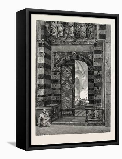 Gate of Pottage at the Mosque of El-Azhar, Egypt, 1879-null-Framed Stretched Canvas