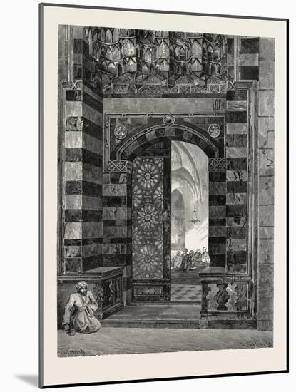 Gate of Pottage at the Mosque of El-Azhar, Egypt, 1879-null-Mounted Giclee Print