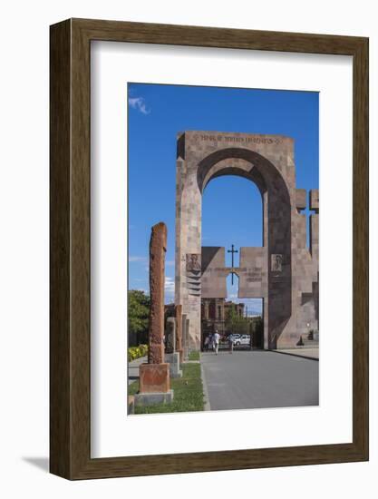 Gate of St. Gregory and the Open-Air Altar, Echmiadzin Complex, Armenia, Central Asia, Asia-Jane Sweeney-Framed Photographic Print