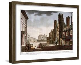 Gate of St James's Palace, Westminster, London, C1800-null-Framed Giclee Print