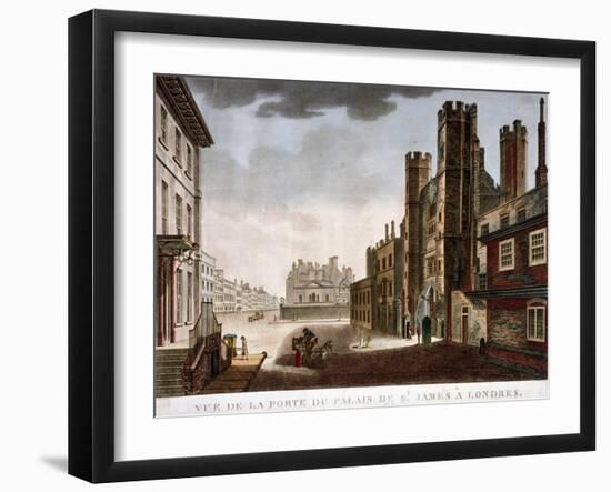Gate of St James's Palace, Westminster, London, C1800-null-Framed Giclee Print