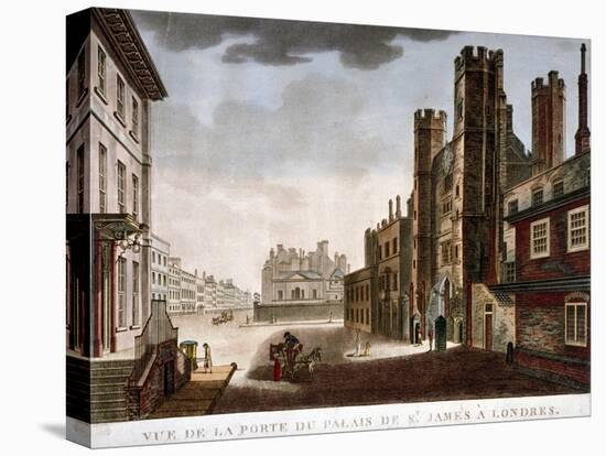 Gate of St James's Palace, Westminster, London, C1800-null-Stretched Canvas