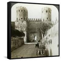 Gate of St Sebastian in the Aurelian Wall, Rome, Italy-Underwood & Underwood-Framed Stretched Canvas