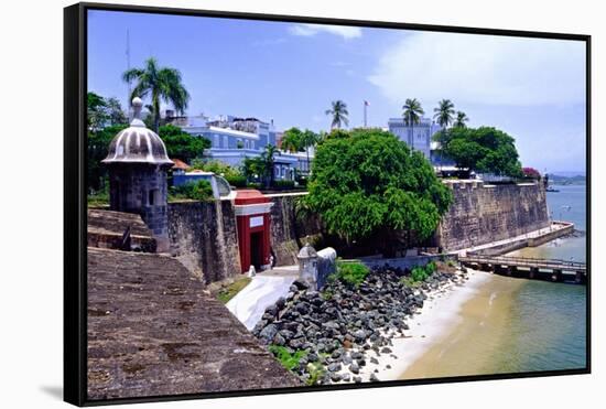 Gate of the City, Old San Juan, Puerto Rico-George Oze-Framed Stretched Canvas