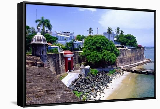 Gate of the City, Old San Juan, Puerto Rico-George Oze-Framed Stretched Canvas