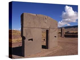 Gate of the Sun at the Site of Tiahuanaco, Lake Titicaca, in Bolivia-Simanor Eitan-Stretched Canvas