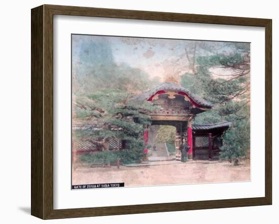 Gate of Zojoji Buddhist Temple, Shiba Park, Tokyo-null-Framed Giclee Print