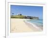 Gate's Bay (St. Catherine's Beach) With Fort St. Catherine in Background, Bermuda-Michael DeFreitas-Framed Photographic Print