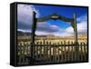 Gate To Historical Pioneer Cemetery-Joseph Sohm-Framed Stretched Canvas
