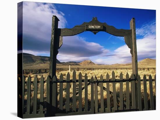 Gate To Historical Pioneer Cemetery-Joseph Sohm-Stretched Canvas