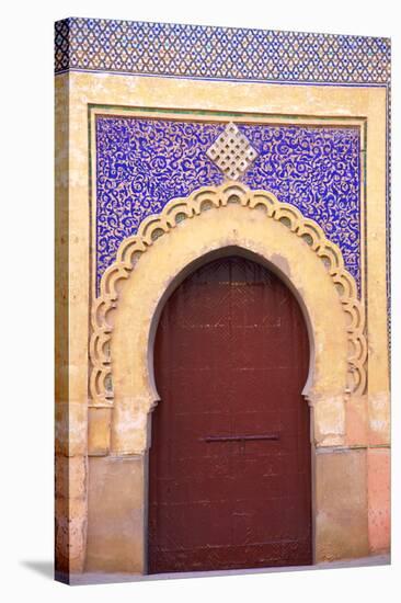 Gate to Royal Palace, Meknes, Morocco, North Africa, Africa-Neil Farrin-Stretched Canvas