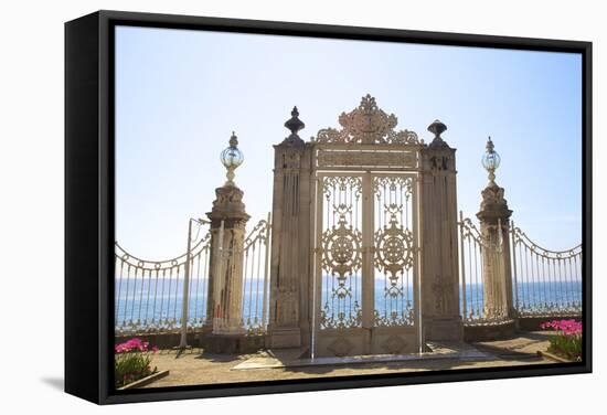 Gate to the Bosphorus, Dolmabahce Palace, Istanbul, Turkey, Europe-Neil Farrin-Framed Stretched Canvas