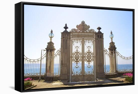 Gate to the Bosphorus, Dolmabahce Palace, Istanbul, Turkey, Europe-Neil Farrin-Framed Stretched Canvas