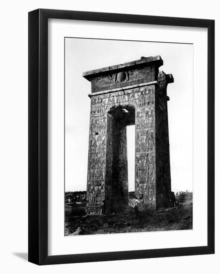 Gate to the North of Karnak, Nubia, Egypt, 1878-Felix Bonfils-Framed Giclee Print