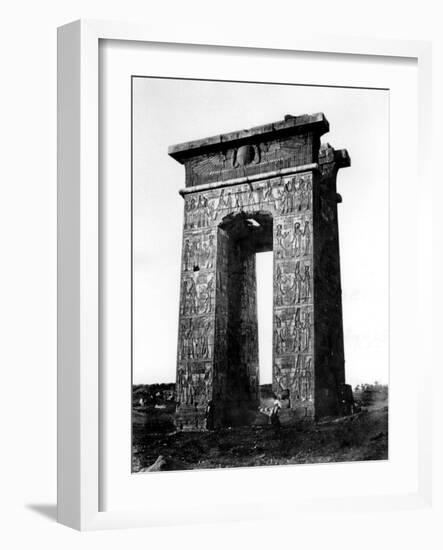 Gate to the North of Karnak, Nubia, Egypt, 1878-Felix Bonfils-Framed Giclee Print