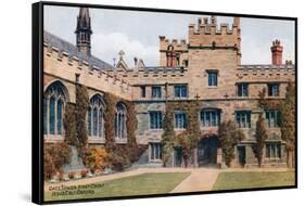Gate Tower, First Court, Jesus Col, Oxford-Alfred Robert Quinton-Framed Stretched Canvas