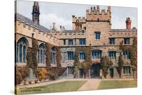 Gate Tower, First Court, Jesus Col, Oxford-Alfred Robert Quinton-Stretched Canvas