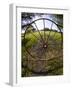 Gate with Metal Wheel Near Cuero, Texas, USA-Darrell Gulin-Framed Photographic Print