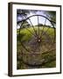 Gate with Metal Wheel Near Cuero, Texas, USA-Darrell Gulin-Framed Photographic Print