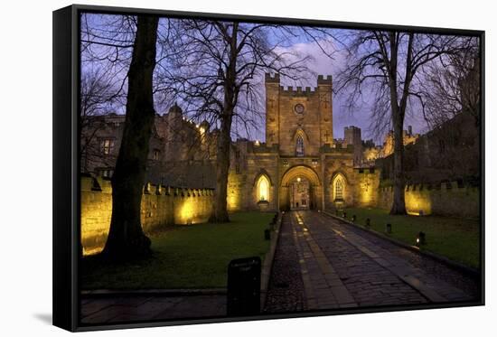 Gatehouse, Durham Castle, University College, Durham, England, United Kingdom, Europe-Peter Barritt-Framed Stretched Canvas