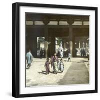 Gates of a Temple in Tokyo (Japan), 1900-1905-Leon, Levy et Fils-Framed Photographic Print