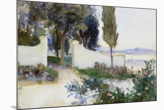Gates of a Villa in Italy-John Singer Sargent-Mounted Giclee Print