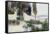 Gates of a Villa in Italy-John Singer Sargent-Framed Stretched Canvas