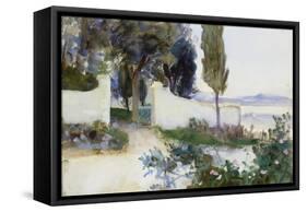 Gates of a Villa in Italy-John Singer Sargent-Framed Stretched Canvas