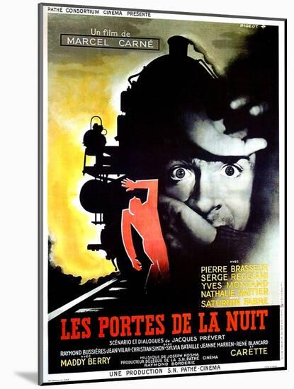 Gates of the Night, (aka Les Portes de la Nuit), French poster, Yves Montand, 1946-null-Mounted Art Print