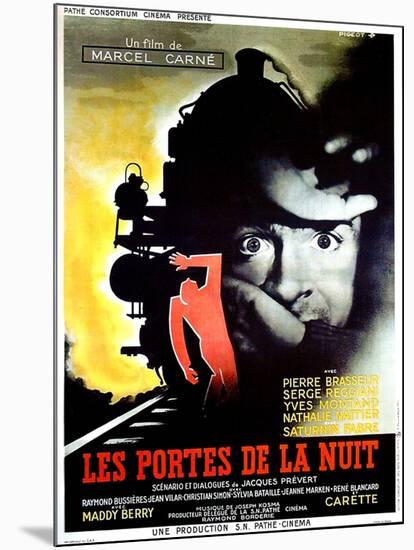 Gates of the Night, (aka Les Portes de la Nuit), French poster, Yves Montand, 1946-null-Mounted Art Print