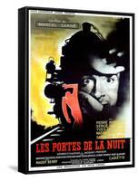 Gates of the Night, (aka Les Portes de la Nuit), French poster, Yves Montand, 1946-null-Framed Stretched Canvas