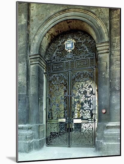 Gates, Transom Panel and Overthrow from the Clarendon Building, Oxford, circa 1710 (Wrought Iron)-Jean Tijou-Mounted Giclee Print